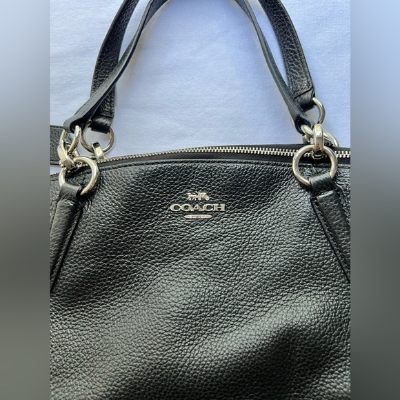 Coach Kelsey Black Leather Crossbody Purse - Picture 4 of 11